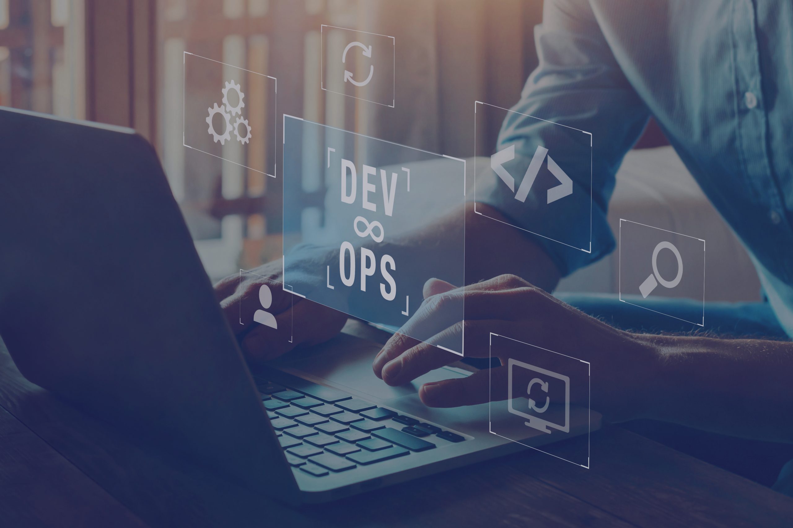 DevOps concept, software development and IT operations